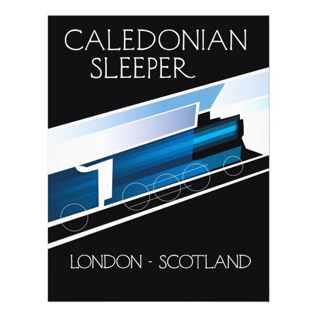 Caledonian Sleeper London Schottland Reiseplakat Fotodruck (Vorne)