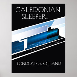 Caledonian Sleeper London Schottland Reiseplakat Poster
