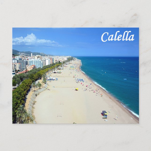 Calella Beach Postcard Postkarte (Vorderseite)