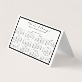 Calendar 2018 Beauty Studio Friseur Lashes Ext Visitenkarten