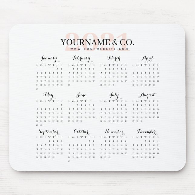 Calendar 2021 mousepad (Vorne)