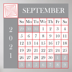 calendar 2021 September Poster