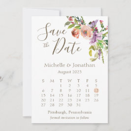 Calendar Foto Sage Green Boho Blume Hochzeit Save The Date