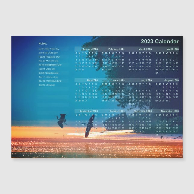 Calendar Magnet - Große Blaue Helden fliegen (Vorderseite)