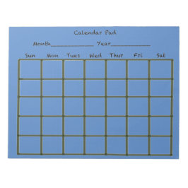 Calendar Pad Blue Notizblock