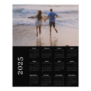 Calendario negro clásico con sangrado compto 25 fotodruck