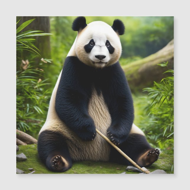 Calendrier Foto Panda Surprise" Magnetkarte (Vorderseite)