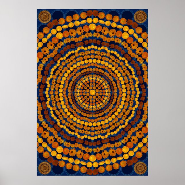 CALENDULA MANDALA 3 POSTER (Vorne)