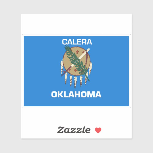 Calera Oklahoma Flag Aufkleber (Blatt)