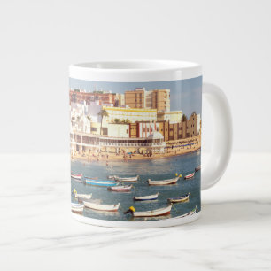 Caleta Strand in Cadiz, Andalusien, Spanien Jumbo-Tasse