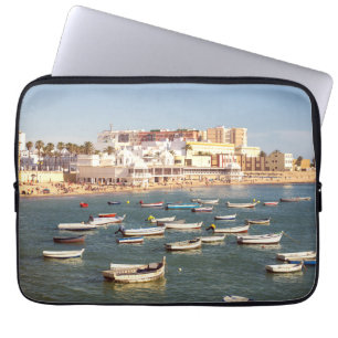 Caleta Strand in Cadiz, Andalusien, Spanien Laptopschutzhülle