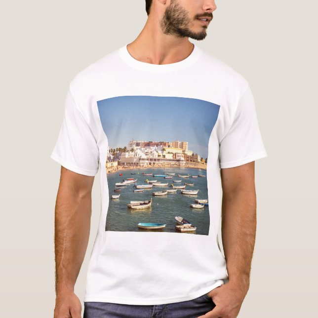 Caleta Strand in Cadiz, Andalusien, Spanien T-Shirt (Vorderseite)