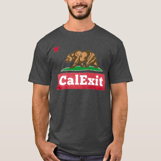 CalExit California Ausfahrt United Staaten Secede T-Shirt (Vorderseite)