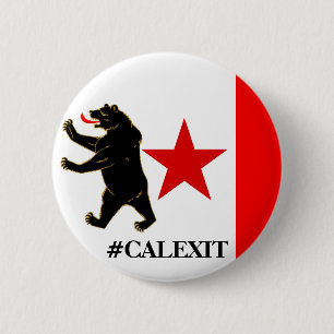 Calexit historischer Sturm-Flaggen-politischer Button