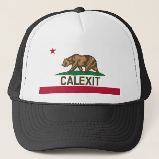 CALEXIT Kalifornien Bärn-Flagge Truckerkappe