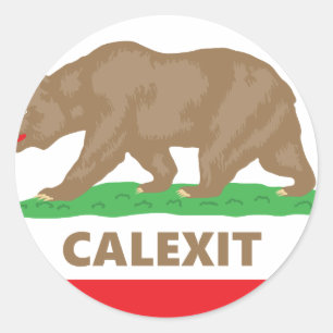 Calexit Runder Aufkleber