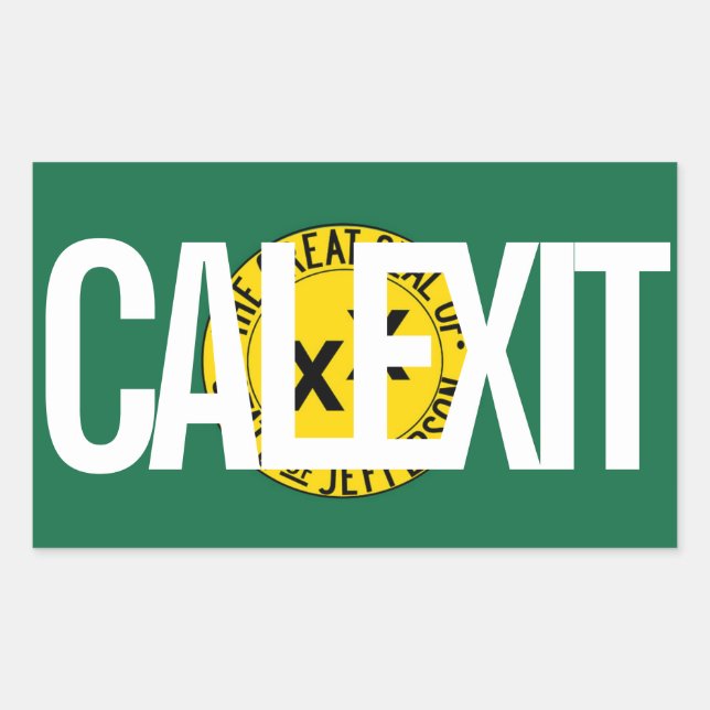 CALEXIT Staat von Jefferson Rechteckiger Aufkleber (Vorderseite)