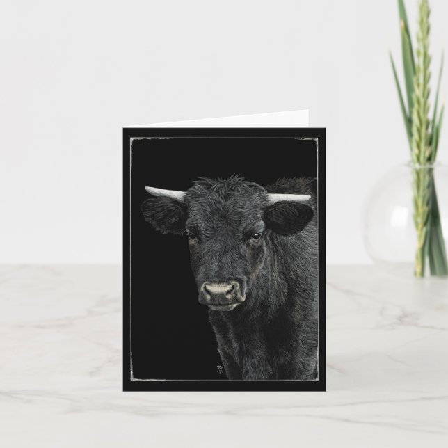 Calf Card - "Little Moo" Karte (Vorderseite)