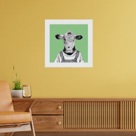 Calf in Dungaree (Moegi) Poster