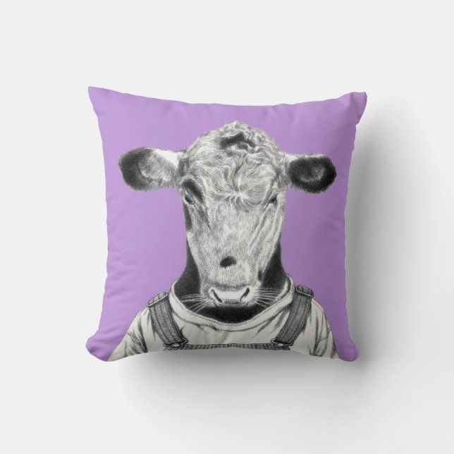 Calf in Dungaree (Sumire) Kissen (Vorderseite)