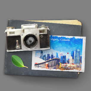 Calgary Alberta Canada Panorama View Postkarte