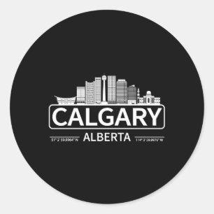 Calgary Alberta Cityscape Runder Aufkleber