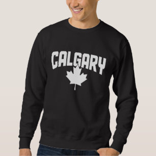 Calgary Alberta Kanada Ahornblatt Rot Kanadische F Sweatshirt