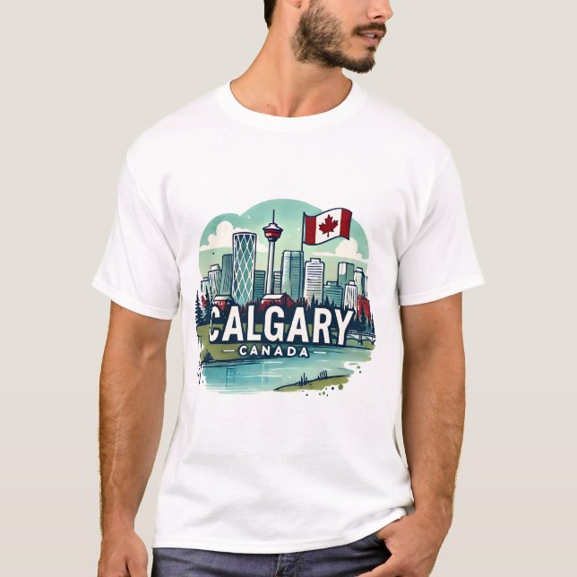 Calgary Alberta Kanada T-Shirt (Vorderseite)