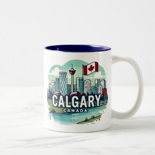 Calgary Alberta Kanada Zweifarbige Tasse