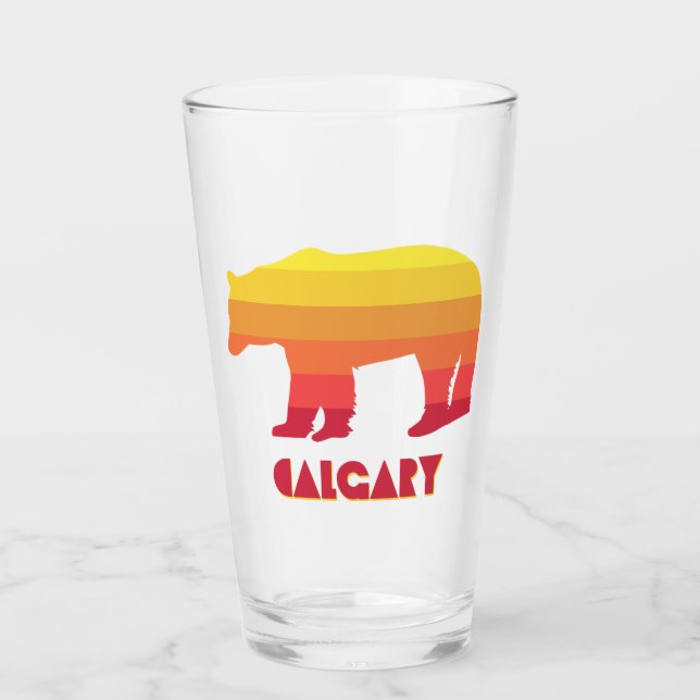 Calgary Alberta Rainbow Bear Glas (Vorderseite)