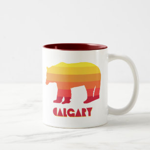 Calgary Alberta Rainbow Bear Zweifarbige Tasse
