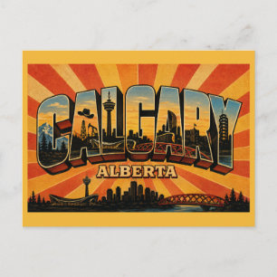 Calgary Alberta Rodeo & Energie Postkarte