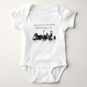 CALGARY, ALBERTA SKYLINE - CHIPS - Baby-Anzug Baby Strampler
