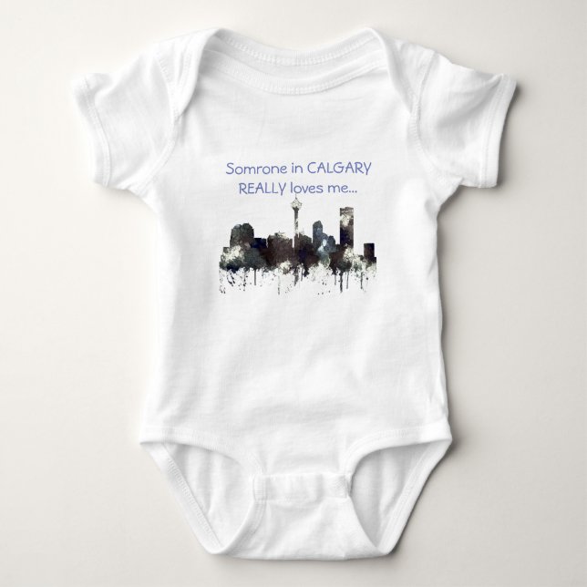 CALGARY, ALBERTA SKYLINE - CHIPS - Baby-Anzug Baby Strampler (Vorderseite)