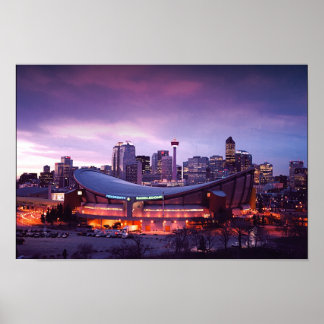 Calgary bei Sonnenuntergang Poster
