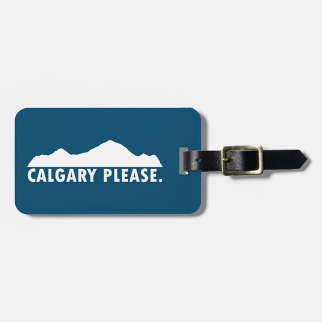Calgary Bitte Gepäckanhänger (Vorderseite horizontal)