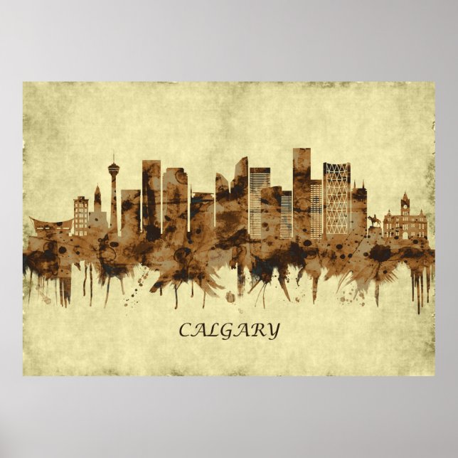 Calgary Canada Cityscape Poster (Vorne)