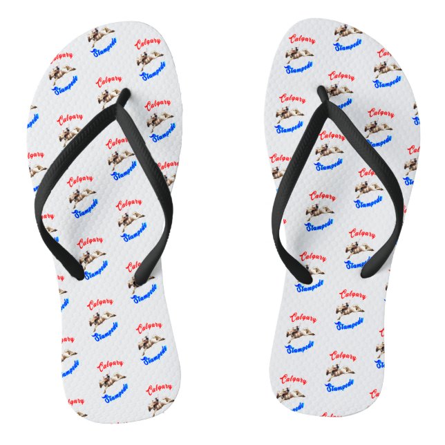 Calgary Canada Horses July Riders Calgary Stampede Flip Flops (Fußbett)