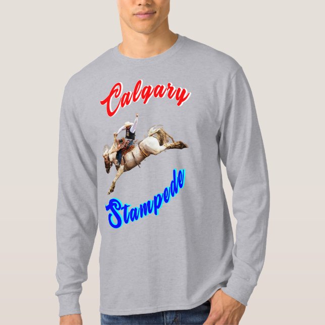 Calgary Canada Horses July Riders Calgary Stampede T-Shirt (Vorderseite)