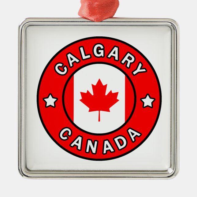 Calgary Canada Ornament Aus Metall (Vorne)