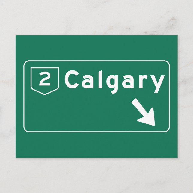 Calgary, Canada Road Sign Postkarte (Vorderseite)