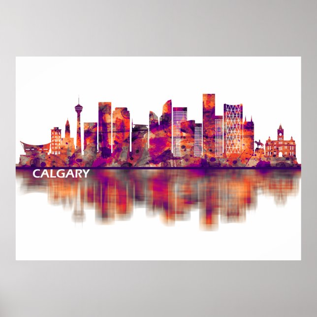 Calgary Canada Skyline Poster (Vorne)
