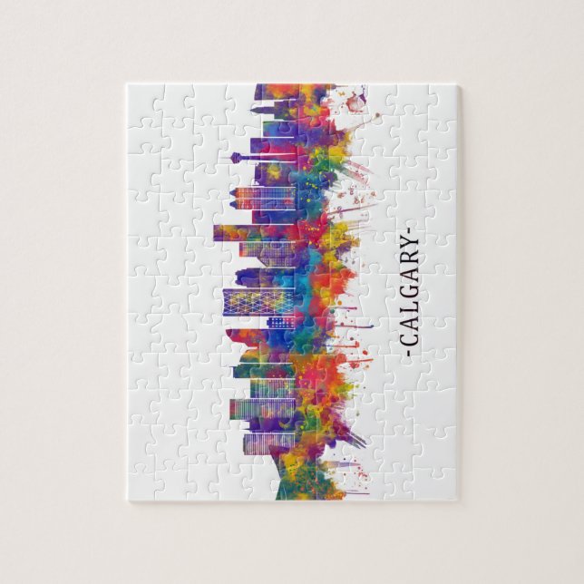 Calgary Canada Skyline Puzzle (Vertikal)
