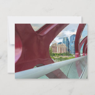 Calgary City durch die Friedensbrücke Postkarte