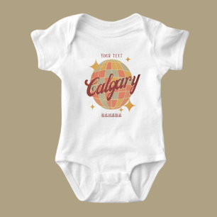 Calgary City Kanada Retro-Geschenk für Neugeborene Baby Strampler