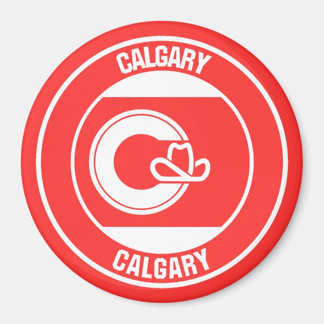 Calgary Columbia Round Emblem Magnet (Vorne)