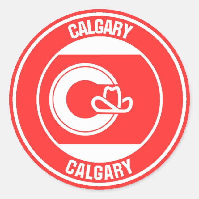 Calgary Columbia Round Emblem Runder Aufkleber (Vorderseite)