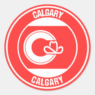 Calgary Columbia Round Emblem Runder Aufkleber