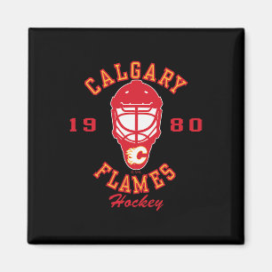 Calgary Flames Hockeymaske Schwarz Nhl Offiziell L Magnet