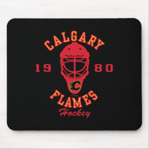 Calgary Flames Hockeymaske Weiß Nhl Offiziell Lize Mousepad